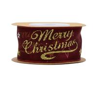 SYJYM 3roll Five-Pointed Star Gold-Stamped Ribbon Christmas Decoration Gift Packaging Powdered Christmas Tree Ribbon 5 Meters