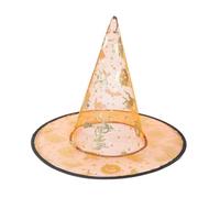 SYJYM 5pcs Halloween party supplies holiday hat witch wizard magician pointed single layer yarn hat