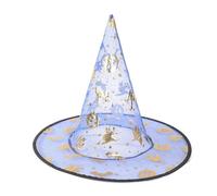 SYJYM 5pcs Halloween party supplies holiday hat witch wizard magician pointed single layer yarn hat
