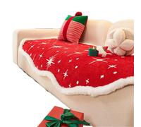 SYJYM Christmas Atmosphere Sofa Cover Universal Chenille Anti-Slip Cushion All Seasons Red Christmas Cushion Cover Cloth