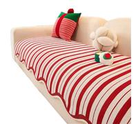 SYJYM Christmas Atmosphere Sofa Cover Universal Chenille Anti-Slip Cushion All Seasons Red Christmas Cushion Cover Cloth