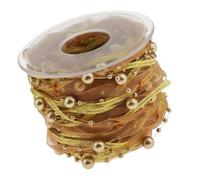 SYJYM Flower Decoration Handmade Ribbon Wedding Arrangement Bouquet Packaging Contrast Color Woven Bead Chain Decorative
