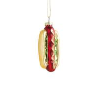 SYJYM Glass Christmas Tree Ornaments Cute Pink Macaron Cake Sweet Dessert Hanging Baubles for Tree Holiday Party Home Decor