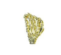 SYJYM Halloween Skeleton Hair Claw Clips for Women Jewelry Accessories Black Silver Gold Big Barrette Headwear