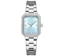SYJYM Luxury Brand Watches for Women Simple Rectangular Dial with Sparkling Rhinestones Casual Quartz Wristwatch with Luminous
