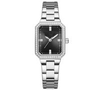 SYJYM Luxury Brand Watches for Women Simple Rectangular Dial with Sparkling Rhinestones Casual Quartz Wristwatch with Luminous