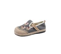 SYJYM Spring Casual Shoes Literary Women's Single Lazy Flat Heel Casual Shallow Mouth Cotton Linen Embroidered for Women