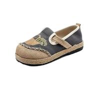 SYJYM Spring Casual Shoes Literary Women's Single Lazy Flat Heel Casual Shallow Mouth Cotton Linen Embroidered for Women