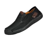 SYJYM Spring Handmade Men Shoes Casual Comfortable Slip On Loafers Walking Flats Moccasins Tooling Shoes Sneakers Black