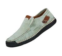 SYJYM Spring Handmade Men Shoes Casual Comfortable Slip On Loafers Walking Flats Moccasins Tooling Shoes Sneakers Light Green