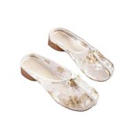 SYJYM Summer Shoes Old Han Cloth Embroidered Ethnic Style Hollow Mesh Breathable Loose Matching
