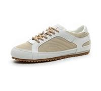 SYJYM Women's Sneakers Flat Women Moral Training Shoes Non-Slip Large Size Sneakers Shoes for Female Ivory