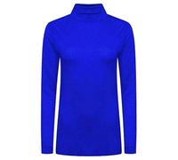 Sykesstyle Womens Long Sleeve Polo Roll Neck Turtle Neck Jumper Top UK 8-26 (UK, Numeric, 12, 14, Regular, Regular, Royal Blue)