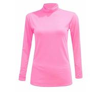 Sykesstyle Womens Long Sleeve Polo Roll Neck Turtle Neck Jumper Top UK 8-26 (UK, Numeric, 12, 14, Regular, Regular, Baby Pink)