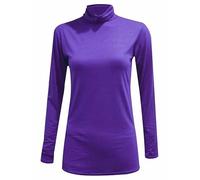 Sykesstyle Womens Long Sleeve Polo Roll Neck Turtle Neck Jumper Top UK 8-26 (UK, Numeric, 12, 14, Regular, Regular, Purple)