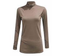 Sykesstyle Womens Long Sleeve Polo Roll Neck Turtle Neck Jumper Top UK 8-26 (UK, Numeric, 16, 18, Regular, Regular, Mocha)