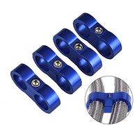 SYKRSS 10AN Hose Separator Clamp Fuel line Mounting Clamps Aluminum Hose Fitting Adapter for 5/8 Fuel Hose, Oil Line, Brake Line, Water Pipe and Gas Line 4Pcs Blue