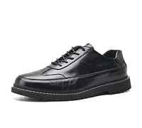 SYktcjgs Classic Oxford For Men Casual Loafers Comfortable Lace Up Flats Shoes Microfiber Upper Round Toe Abrasion Resistant