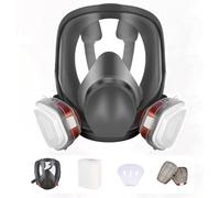 sykua Full Face Mask - Reusable Full Face Respirator Mask with Filters for Spray Painting, Chemical, Sanding, Building Work, and Fine Gas Dust