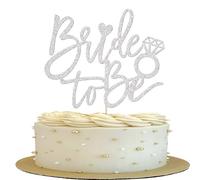 SYKYCTCY 1 Pack Bride to Be Cake Topper with Glitter Ring Bridal Shower Cake Pick Decorations for Wedding Engagement Theme Bachelorette Party Supplies Rose Gold