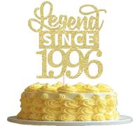 SYKYCTCY 1 Pack Happy 30th Birthday Cake Topper Glitter Legend Since 1996 Cake Pick 30 Fabulous Cake Decorations for Cheers to 30th Birthday Wedding Anniversary Party Supplies