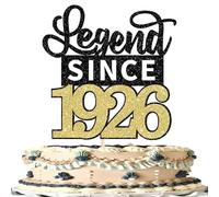 SYKYCTCY 1 Pack Legend Since 1926 Cake Topper Glitter Happy 100th Birthday Cake Pick 100 Fabulous Cake Decorations for Cheers to 100th Birthday Wedding Anniversary Party Supplies