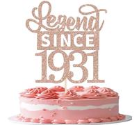 SYKYCTCY 1 Pack Legend Since 1931 Cake Topper Glitter Happy 95th Birthday Cake Pick 95 Fabulous Cake Decorations for Cheers to 95th Birthday Wedding Anniversary Party Supplies