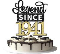 SYKYCTCY 1 Pack Legend Since 1941 Cake Topper Glitter Happy 85th Birthday Cake Pick 85 Fabulous Cake Decorations for Cheers to 85th Birthday Wedding Anniversary Party Supplies