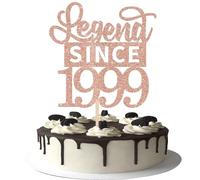 SYKYCTCY 1 Pack Legend Since 1999 Cake Topper Glitter Happy 26th Birthday Cake Pick 26 Fabulous Cake Decorations for Cheers to 26th Birthday Wedding Anniversary Party Supplies