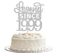 SYKYCTCY 1 Pack Legend Since 1999 Cake Topper Glitter Happy 26th Birthday Cake Pick 26 Fabulous Cake Decorations for Cheers to 26th Birthday Wedding Anniversary Party Supplies