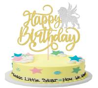 SYKYCTCY 1 Pack Leo Cake Topper 12 Constellation Leo Happy Birthday Cake Pick July August Happy Birthday Cake Decoration for Horoscope Astrology Birthday Party Supplies