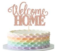 SYKYCTCY 1 Pack Welcome Home Cake Topper Sweet Home Cake Pick Cake Decorations for Housewarming Theme Party Supplies