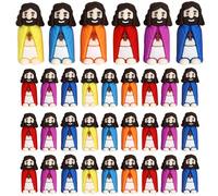 SYKYCTCY 24 Pack Little Jesus Figures Cupcake Toppers Original Design Mini Rubber Jesus Cupcake Picks Toys to Hide and Seek Religious Baptism Cupcake Decorations Party Supplies Colorful