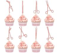 SYKYCTCY 24 Pack Surgical Tool Cupcake Toppers Glitter Surgeon Party Cupcake Picks Surgical Doctor Graduation Cake Decorations for Surgeon Sterile Processing Tech Tool Birthday Party Supplies