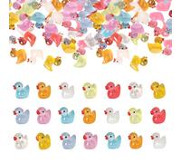 SYKYCTCY 30 Pack Ducks Cake Decorations Tiny Resin Animals Mini Ducks Cake Topper for Miniature Figures for Garden Dollhouse Landscape Birthday Party Supplies