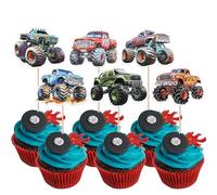 SYKYCTCY 36 Pack Racing Car Cupcake Toppers Fighting Race Car Cupcake Picks Boys and Girls' Birthday Racing Sports Cupcake Decorations Baby Shower Birthday Party Supplies (Color-09)
