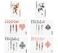 SYKYCTCY 52 Edible Casino Poker Cupcake Toppers Playing Cards Party Decorations Poker Game Cupcake Picks Edible Casino Cake Toppers for Las Vegas Casino Night Poker Party Food Decorations Supplies