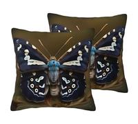 SYKzqiO Beautiful moth wings print 2 Pack Soft Imitation Linen Pillowcases for Home Decor, with Hidden Zipper
