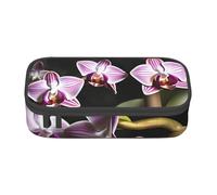 SYKzqiO Bell Orchid Pattern Print Large Capacity Pencil case Storage Bag, fit for Stationery and Cosmetics, Unisex