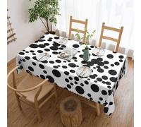 SYKzqiO Black & White Big Dot Printed tablecloths - fashionable home decoration, fit for all kinds of events