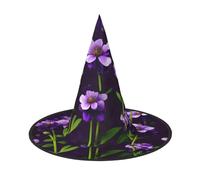 SYKzqiO Blooming Purple Flowers stylish halloween hats for - with foldable for parties, carnivals, unisex halloween accessory(of 2)