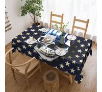 SYKzqiO Blue Stripe Stars Skull Printed tablecloths - fashionable home decoration, fit for all kinds of events