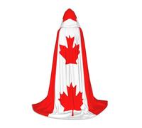 SYKzqiO Canadian flag print Teen Hooded Cape Cloak, Long Elegant Witch Vampire Costume for Role Play