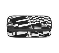 SYKzqiO Checkered Flags Race Flags Print Large Capacity Pencil case Storage Bag, fit for Stationery and Cosmetics, Unisex