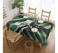 SYKzqiO Classic Green Striped Printed tablecloths - fashionable home decoration, fit for all kinds of events
