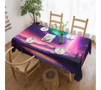 SYKzqiO Dark Northern Lights Printed tablecloths - fashionable home decoration, fit for all kinds of events
