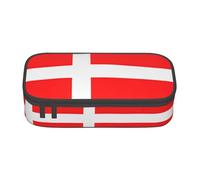 SYKzqiO Denmark Danish Flag Print Large Capacity Pencil case Storage Bag, fit for Stationery and Cosmetics, Unisex