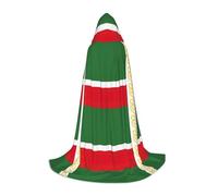 SYKzqiO Flag of the Chechen Republic print Teen Hooded Cape Cloak, Long Elegant Witch Vampire Costume for Role Play