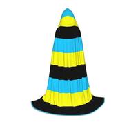 SYKzqiO Flag of the Sultanate of Burongan print Teen Hooded Cape Cloak, Long Elegant Witch Vampire Costume for Role Play