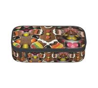 SYKzqiO Gingerbread Man Candy Print Large Capacity Pencil case Storage Bag, fit for Stationery and Cosmetics, Unisex